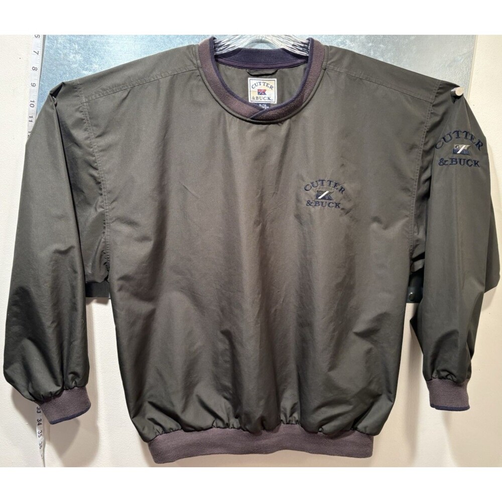 Windbreaker Cutter and Buck Clima Guard Insulated Pullover Olive Embroidered  XL